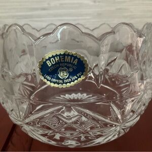 2 Bohemia Lead Crystal Decorative Bowls